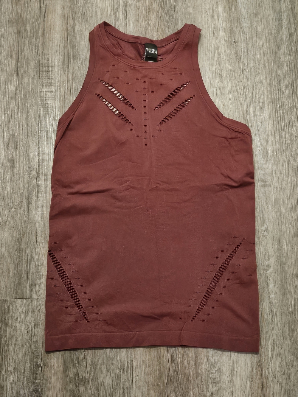 Victoria's Secret Maroon Laser-Cut Workout Tank